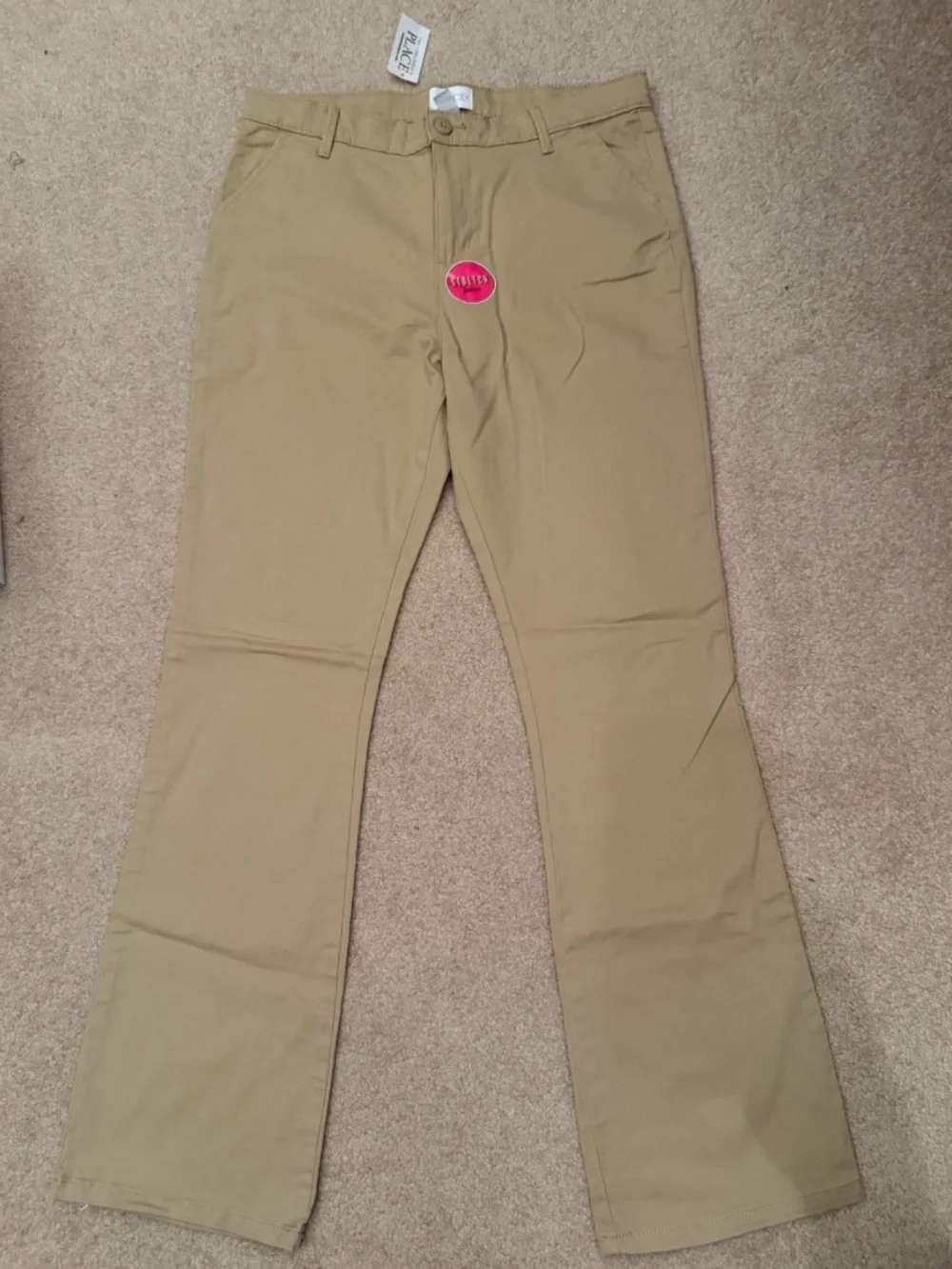 NWT The Children's Place Khaki Stretch Uniform Chino Pants Girls 18